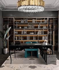 Create an Elegant Home Office with Chocolate and Gold Accents image 2