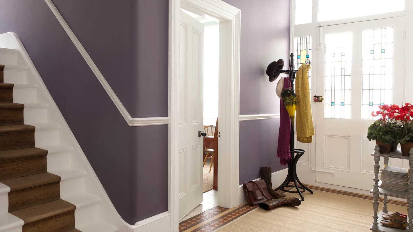 Elevate Your Entrance Hall with a Rich Plum Shade